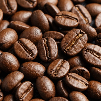 Close-up of freshly roasted coffee beans, rich brown colors, high-quality product photography, no text, no words, no typography, 8K